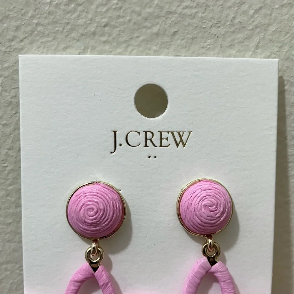 NWT J. Crew Factory Wrapped Flower Earrings, Lotus Floral Soft Girl Boho Hippie
